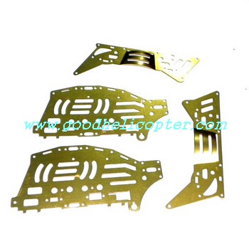 fq777-999-fq777-999a helicopter parts metal frame set 4pcs (golden color) - Click Image to Close
